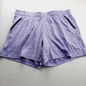Liberty Pro Womens Athletic Shorts Size Large Heather Purple Zippered Pockets